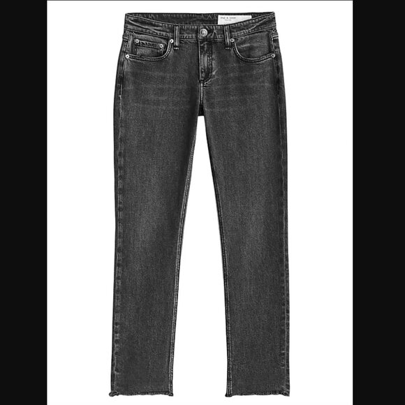 Rag & Bone Dre Slim Boyfriend Jeans, Black - Size 29 - Picture 1 of 16